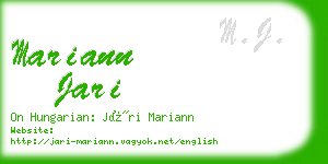 mariann jari business card